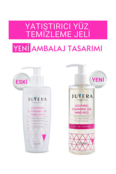 JUVERA Cosmeceuticals Hassas Ciltler Için Yüz Yıkama Jeli | Nemlendirici Etkili Yüz Temizleme Jeli 200 ml