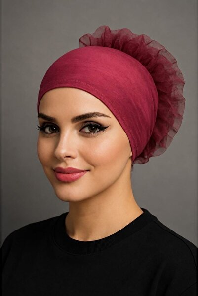 ALDAIYR قبعة مزينة بالكشكشة للنساء المحجبات