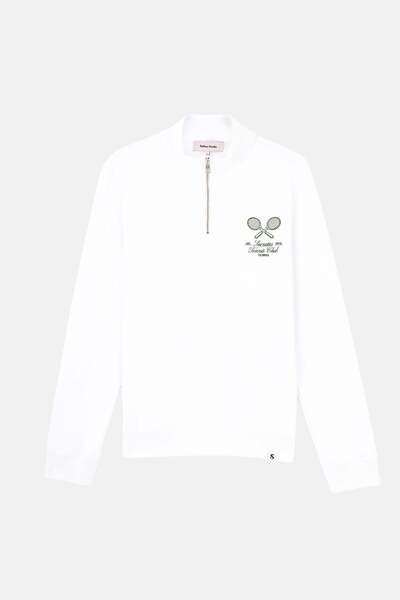 Genel Markalar Socrates SuperSoft Quarter-Zip Sweatshirt - Beyaz