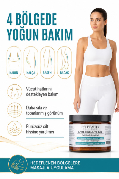 esl beauty Sıkılaştırıcı Selülit Jeli 250 ml – Çatlak Karşıtı & Nemlendirici ...