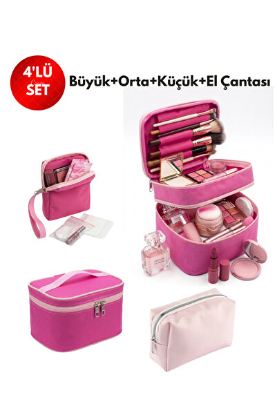 NS reliable Set of 4 Makeup and Cosmetics Travel Organizers Bag to Waterproof...