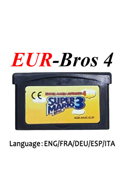 Choice9 Bandai EUR-Bros 4 Super GBA Game Cartridge Set EUR Version Multi-Lang...