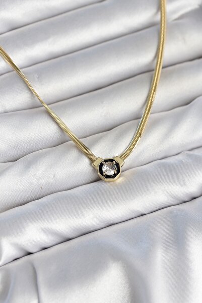 Inure Jewelry قلادة نسائية من سلسلة Ezme Yılan موديل Zircon Stone VIP باللون ...