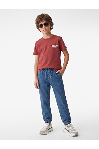 Koton Crew Neck Short Sleeve Cotton Printed T-Shirt
