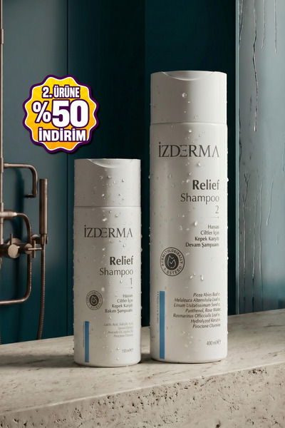 izderma Relief Şampuan 2'li Set - Şiddetli Kepek Karşıtı