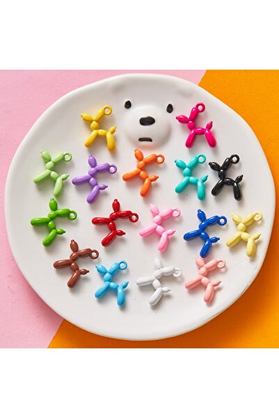 Choice3 Random Mix 10pcs 19x14mm Minimalist Balloon Dog Charms, Simple Resin ...
