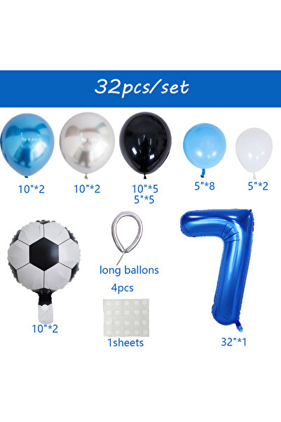 Choice8 مجموعة بالونات كرة القدم رقم 32 بوصة HG9159-7، 32 قطعة، بالونات أرقام...