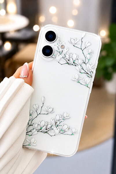 Go Aksesuar Iphone 17 Uyumlu Darbe Önleyici Mat Şeffaf Baskılı Silikon Kılıf
