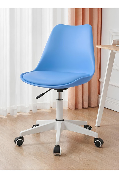 Taimi Ergonomic 360° Swivel Adjustable Height Office Chair, Padded, with whee...