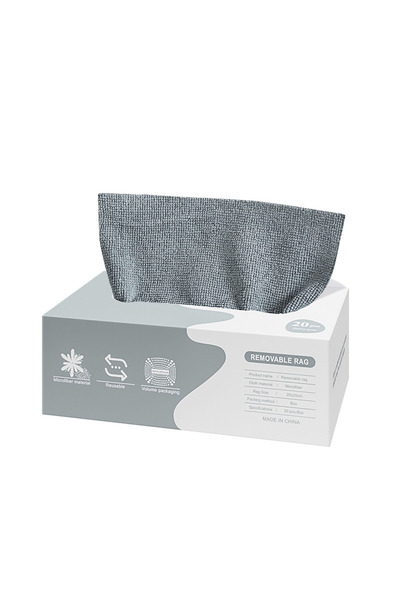Choice1 Grey 20pcs/box Pull-out Disposable Rags for Kitchen Household Absorbe...