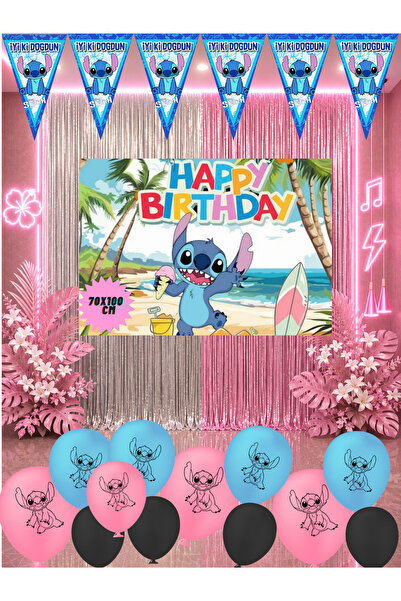 snowparty Stich StiTch Lilo Ve Stiç Afişli Doğum Günü Parti Süsleri Seti