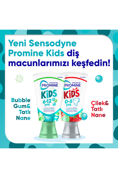 Sensodyne Promine 0-6 Yaş Çocuk Diş Macunu 50ml - Çilek Aromalı 50ml + Mini Boy Hediye! (15ml)
