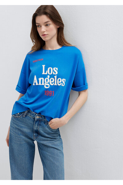 Mavi Los Angeles Bedrucktes T-Shirt Loose Fit / Lockerer, bequemer Schnitt 16...