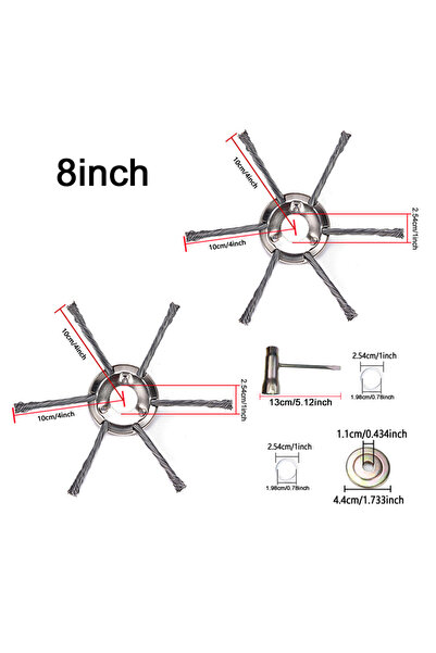 Choice Trimmer Head 8Inch Other 2Pc 8-Inch Steel Wire Trimming Head with 4 Ac...