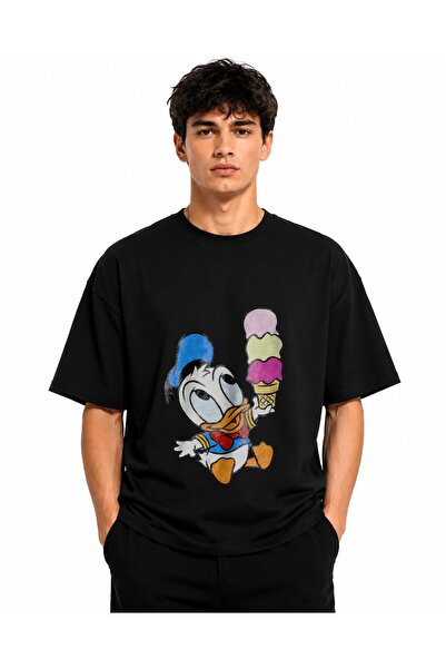 Inscriptie Ουνισέξ Βαμβακερό T-shirt Υψηλής Ποιότητας  "Μωρό Ντόναλντ Ντακ "