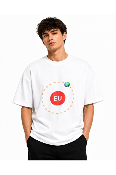 Inscriptie Ουνισέξ Βαμβακερό T-Shirt Υψηλής Ποιότητας  "Ο κόσμος με περιστρέφ...