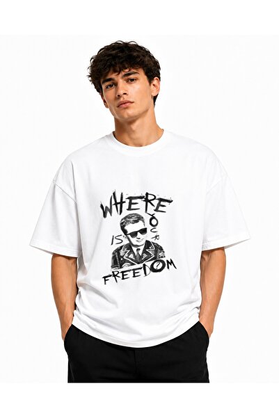 Inscriptie Ουνισέξ Βαμβακερό T-Shirt Υψηλής Ποιότητας  "Ελευθερία "