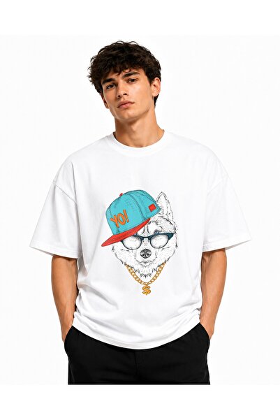 Inscriptie Tricou Unisex Bumbac Premium Casual " Husky portrait "
