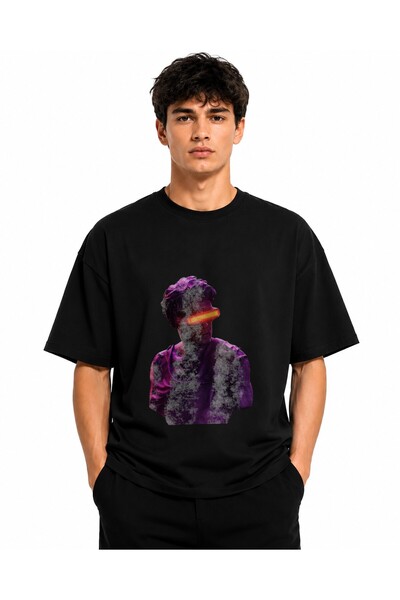Inscriptie Ουνισέξ Βαμβακερό T-Shirt Υψηλής Ποιότητας  "Prometheus vaporwave "