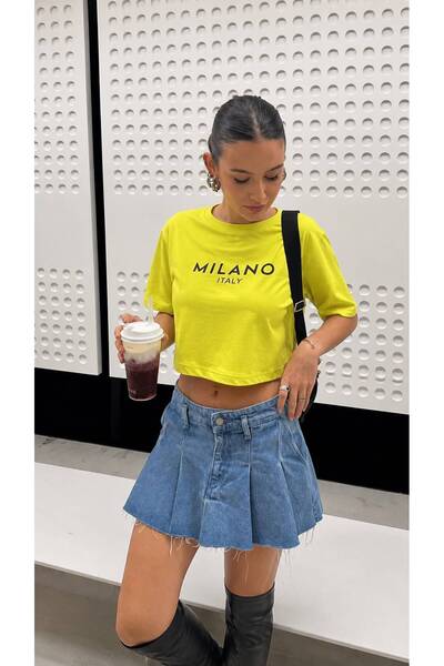 Sheesy Milano Göbek Üstü Crop Tshirt