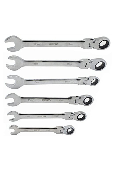 Choice5 17mm FEITA Flexible Ratchet Wrench 8-19mm Spanner Gear Ring Ratchetin...