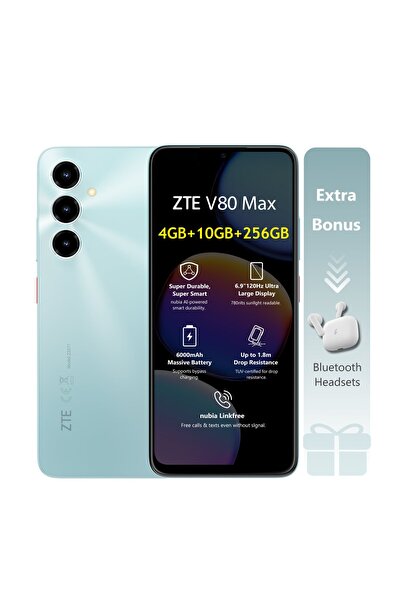 ZTE هاتف V80 Max بشاشة 6.9 بوصة عالية الدقة+ بمعدل تحديث 120 هرتز، ذاكرة وصول...