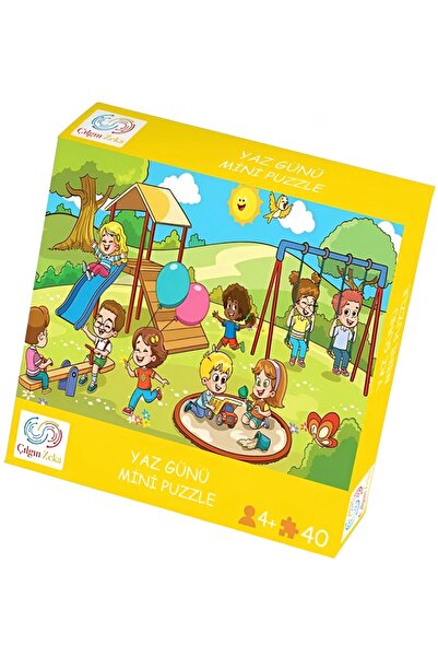 Çılgın Zeka Yaz Günü Mini Puzzle 40 Parça 3-7 Yaş Çocuk Puzzle Yapboz