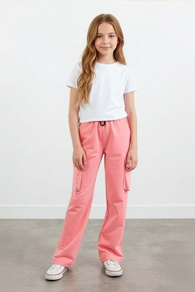 Fulla Moda Cargo Pocket Girls' Sweatpants with Elastic Waist