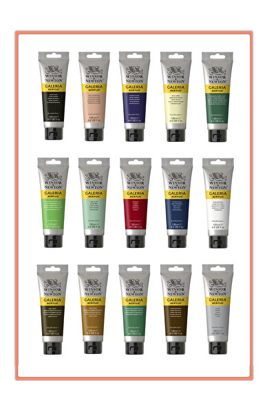 Winsor Newton Galeria 120 ml. 15 Renk Özel Renkler Akrilik Boya Seti SET2