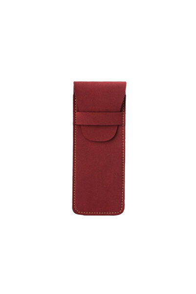 Choice wine red Vintage Leather Pen Case Pocket Pen Pouch Pen Sleeve Mini Sta...