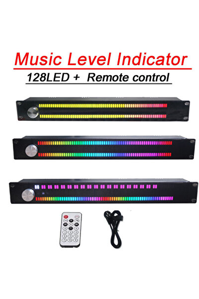 Choice 1U/1.5U Music Level Indicator 128 Full Color LED Music Spectrum Digita...