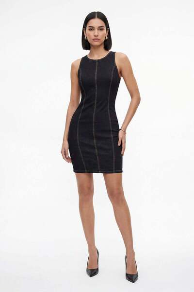 HAKKE Long Denim Dress