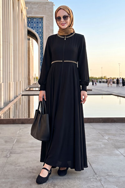 InStyle Κεντητό Mevlana Fabric Ferace - Μαύρο