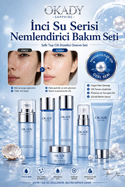Mas Lord Pearl Water Spirit Nemlendirici Kore Cilt Bakım Seti – Aydınlatıcı, ...