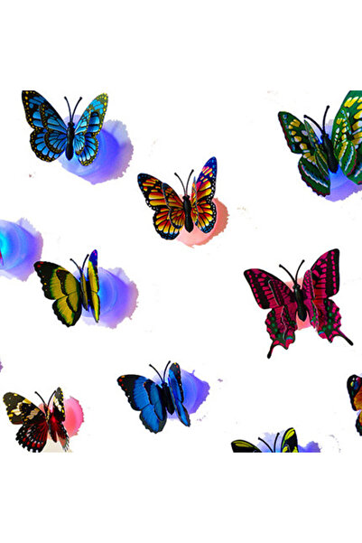 Choice 5pcs 5PCS Creative Butterfly Night Light Set Stickable LED Glowing Col...