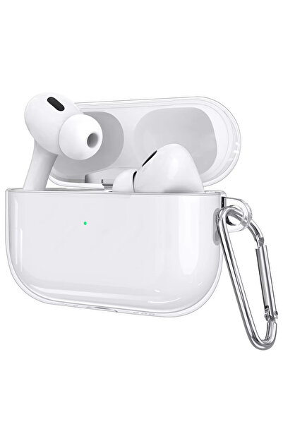 Choice جراب سماعات شفاف مزود بخطاف لسماعات AirPods Pro 2، متوافق مع AirPods 4...