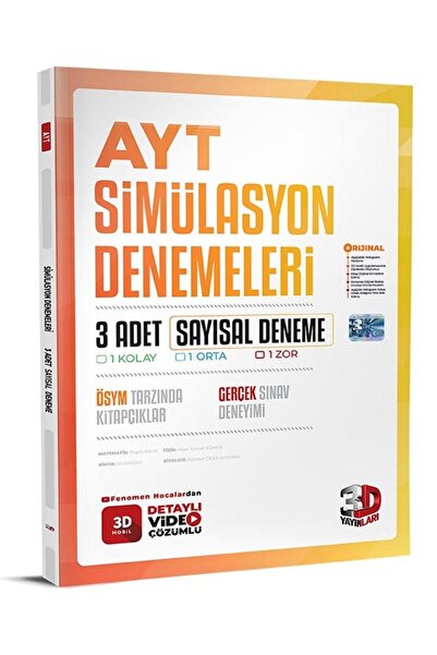 3D Yayınları AYT Sayısal Simülasyon Deneme