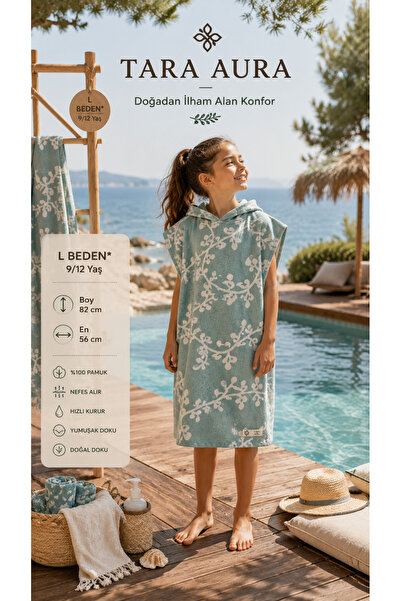 TaraAura 100% Cotton Poncho for Children Aged 9+