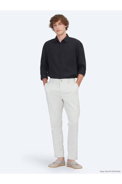 Kip Pantaloni casual din amestec de bumbac, cu țesut simplu, pentru jogging