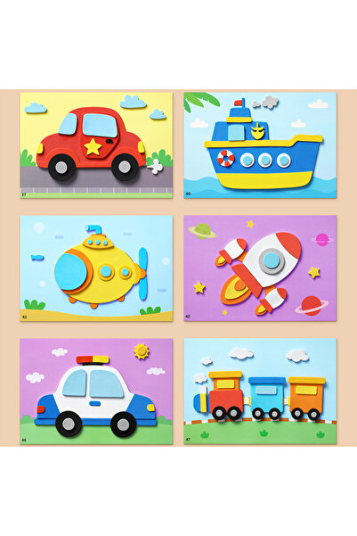 Choice4 مجموعة من 6 قطع ملصقات ثلاثية الأبعاد من الفوم EVA للأطفال بتصاميم كر...