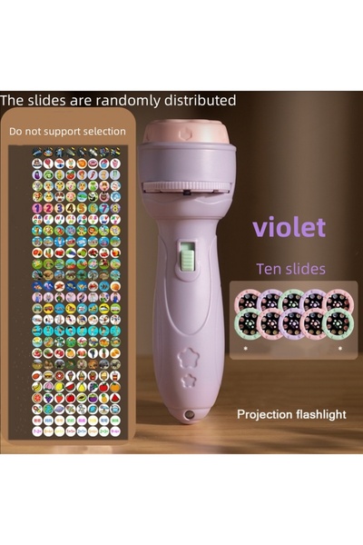 Choice6 purple ten slides Projector flashlight Early education educational de...