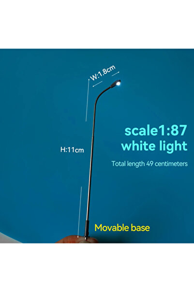 Choice 1 87 أبيض 10 قطع HO مقياس ضوء الشارع 3 فولت DIY LED أضواء مصغرة الرأس ...