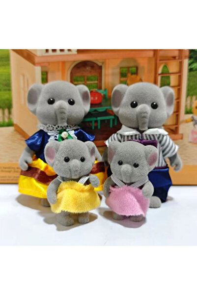 Choice elephant family Dollhouse 1:12 Simulation Forest Family Doll Reindeer ...