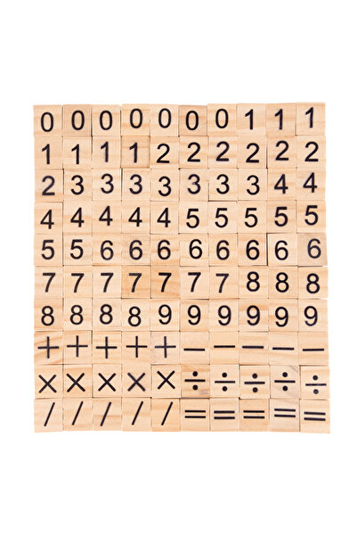 Choice B03 100Pcs Wood Tiles Letter Alphabet Number Wooden Block Educational ...