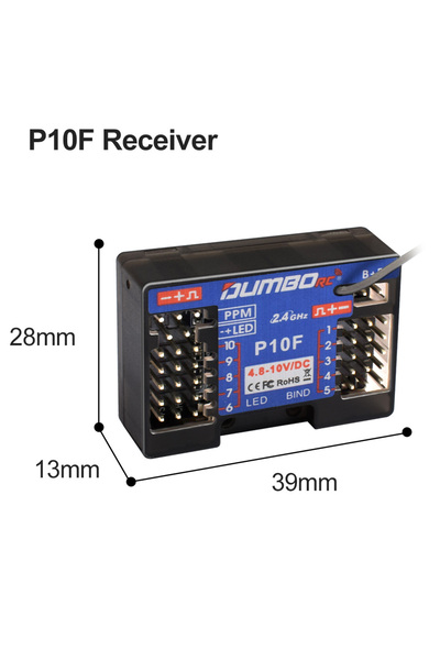 Choice6 P10F without Gyro DUMBORC 2.4GHz Receiver P6F P6F(G) P6DC P6DC(G) P4F...