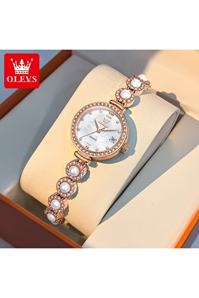Choice3 Rose White OLEVS 5635 Original Luxury Quartz Watch for Women Waterpro...