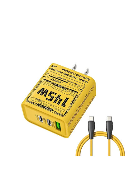 choice2 US with 1M cable 145W 3 Ports Fast Charger Type-C USB Quick Mobile Ph...