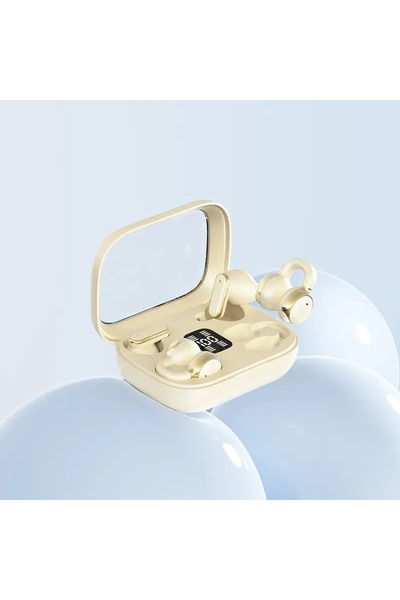 Choice beige Q10 Wireless Bluetooth In Ear or Ear Clip Earphones Dual Bluetoo...