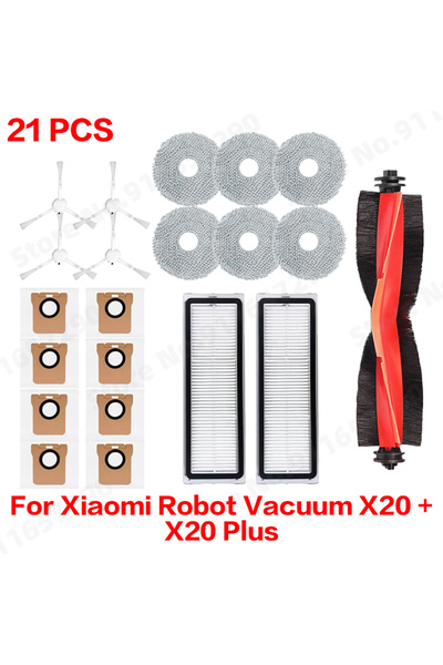 Choice Set 1 21pcs Replacement Parts for Robot Vacuum X20/X20 Plus: Dust Bag,...