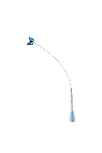 Choice1 BLUE BOOTEELY Electric Suction Cup Cat Toy Butterfly Flying Cat Toy S...